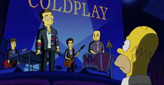 ¿Predijeron Los Simpson el abrazo indiscreto de la KissCam en concierto de Coldplay?