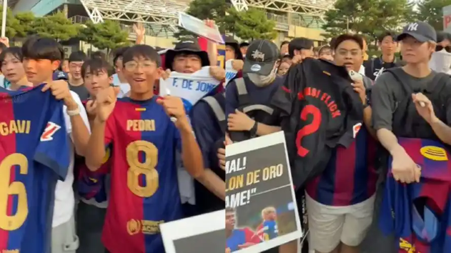 Multitud recibe al Barça en Seúl, donde continuará su pretemporada con dos amistosos