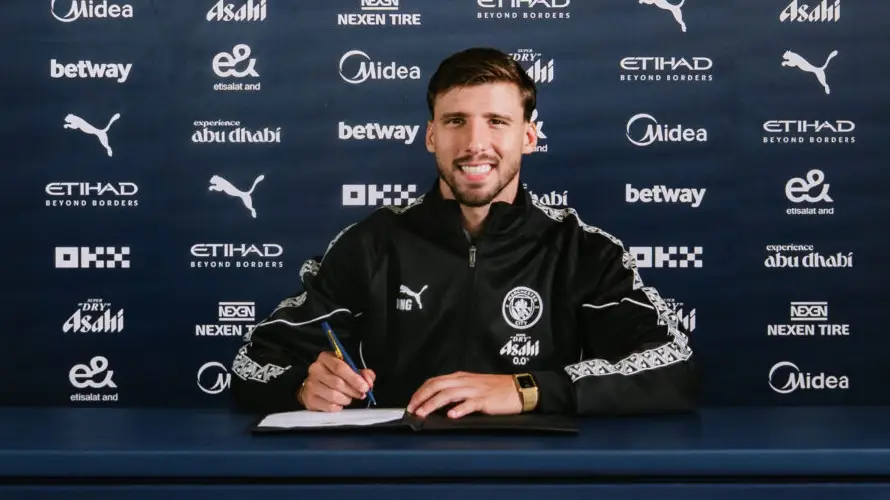Rúben Dias amplía su contrato con el Manchester City hasta 2029