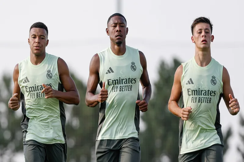 El primer entrenamiento del Real Madrid de Xabi Alonso sin Endrick, Mendy ni Bellingham