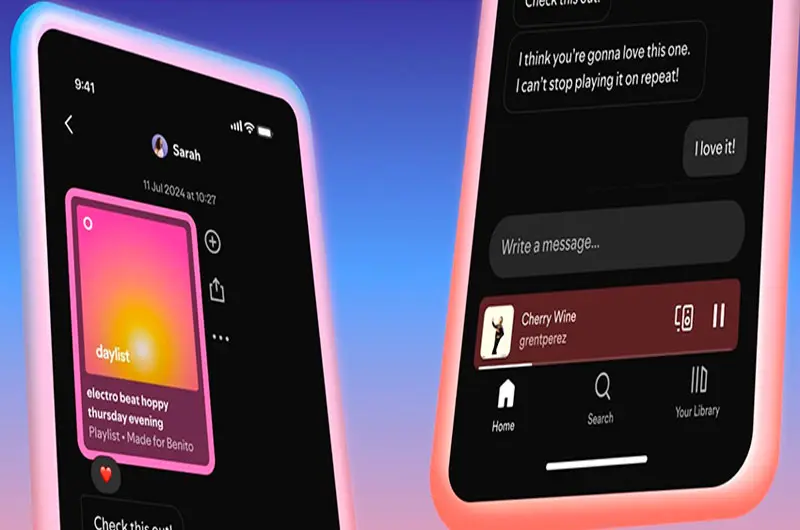 Spotify añade mensajes directos a su aplicación para compartir música y pódcast con otros usuarios