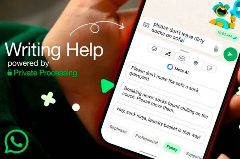 La IA de WhatsApp ayudará a ajustar el tono de un mensaje antes de enviarlo