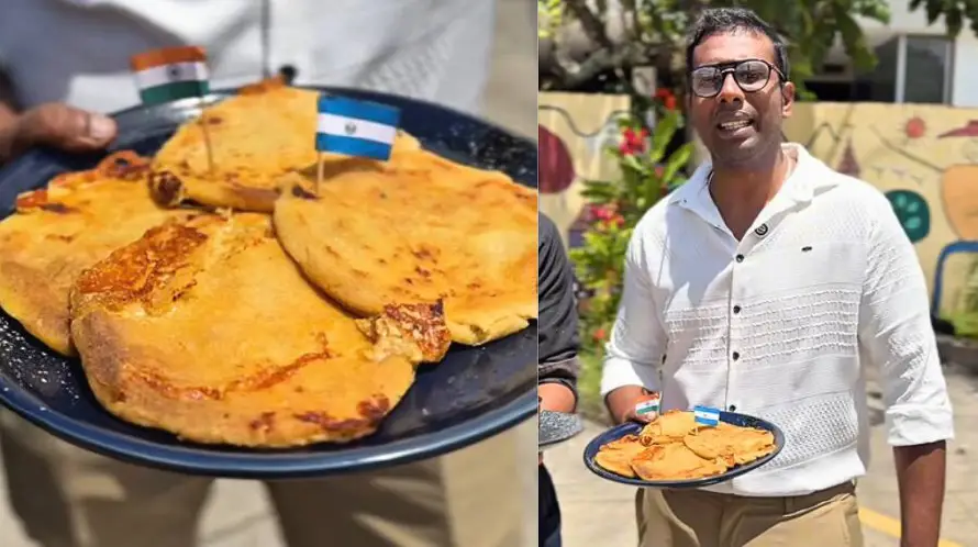La pupusa india: la fusión que sorprende en las fiestas patrias de El Salvador