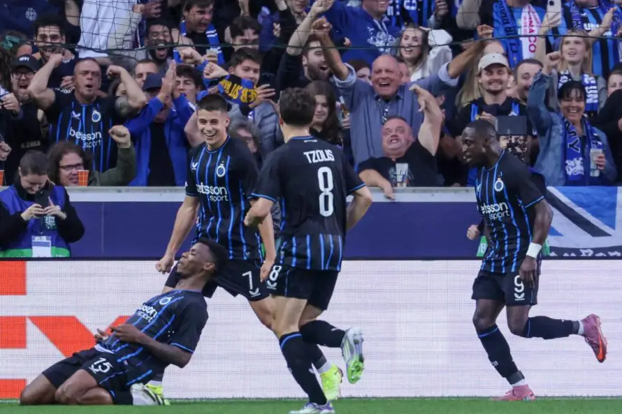 Brujas goleó 4-1 al Mónaco en su debut de Champions League