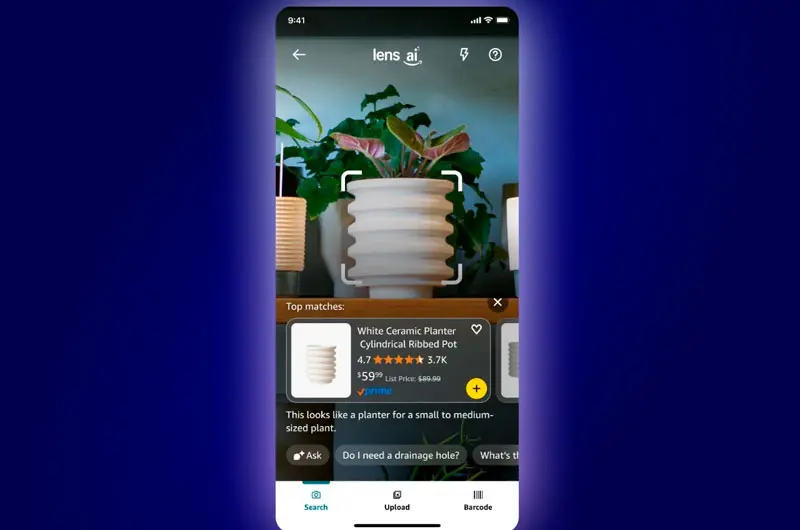 Amazon incorpora la búsqueda visual en tiempo real para encontrar sugerencias de compra con ayuda de la cámara