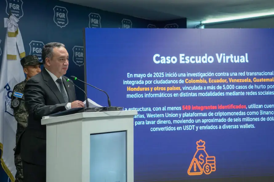 Desmantelan red transnacional de estafadores que usaban cuentas bancarias de salvadoreños como "mulas financieras" para lavar dinero
