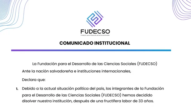 Cierra fundación Fudecso por Ley de Agentes Extranjeros