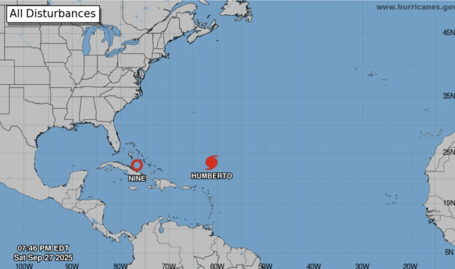 Humberto es ya huracán categoría 5 mientras surge depresión que podría afectar a EE.UU.