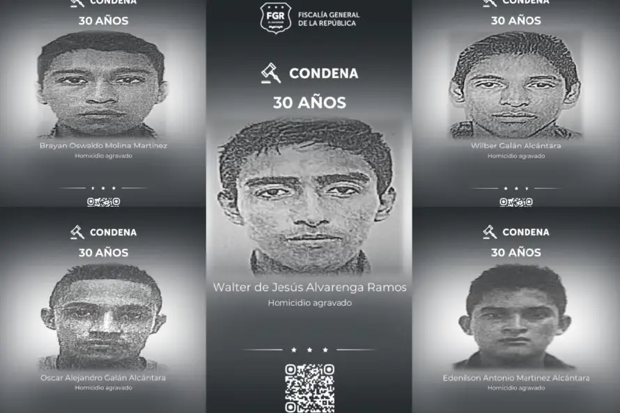 Condenan a cinco pandilleros a 30 años de cárcel por el asesinato de una persona en Santiago Nonualco