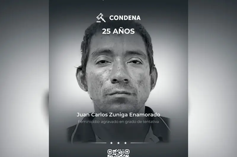 Condenan a hombre a 25 años de prisión por feminicidio agravado