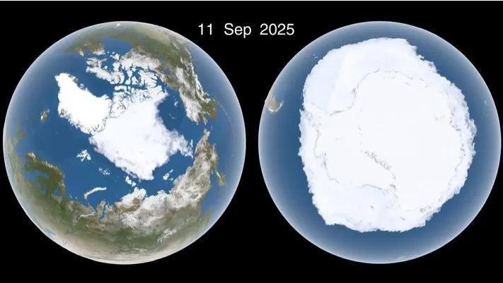 Hielo marino del Ártico alcanza su mínimo anual, según NASA y NSIDC