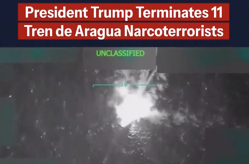 Trump asegura que 11 miembros del Tren de Aragua fueron eliminados en ataque a barco