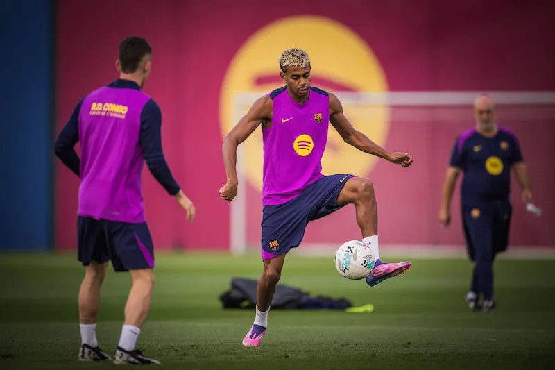 Lamine Yamal ya entrena y se apresta a reaparecer ante la Real Sociedad