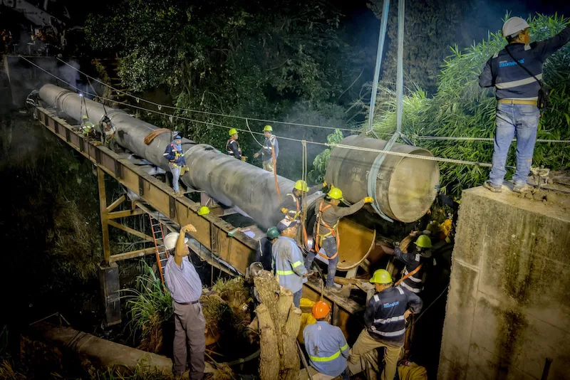 ANDA anuncia que servicio de agua se restablecerá gradualmente tras concluir reparación de tubería