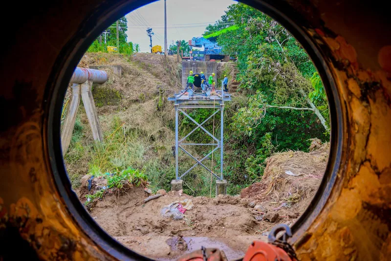 ANDA entra en fase final de rehabilitación de tubería principal del Sistema Zona Norte
