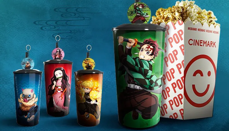 La fiebre de "Demon Slayer" llega a Cinemark con vasos coleccionables