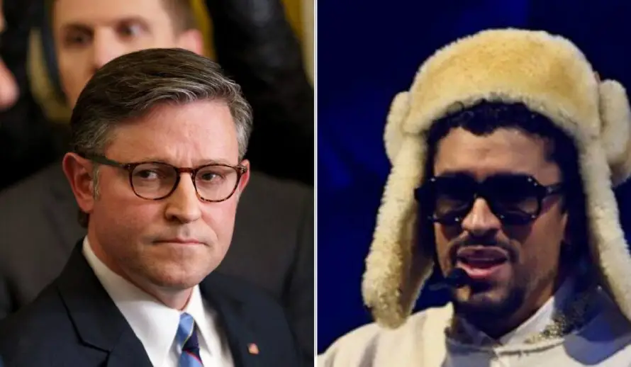 Mike Johnson propone a cantante trumpista para el Super Bowl en lugar de Bad Bunny