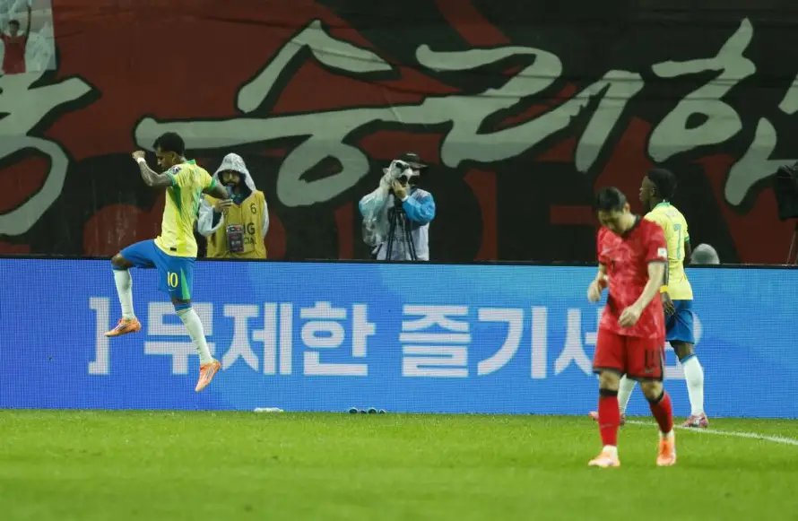 Brasil aplasta a Corea del Sur con un contundente 0-5, con goles de Estêvão, Rodrygo y Vinícius