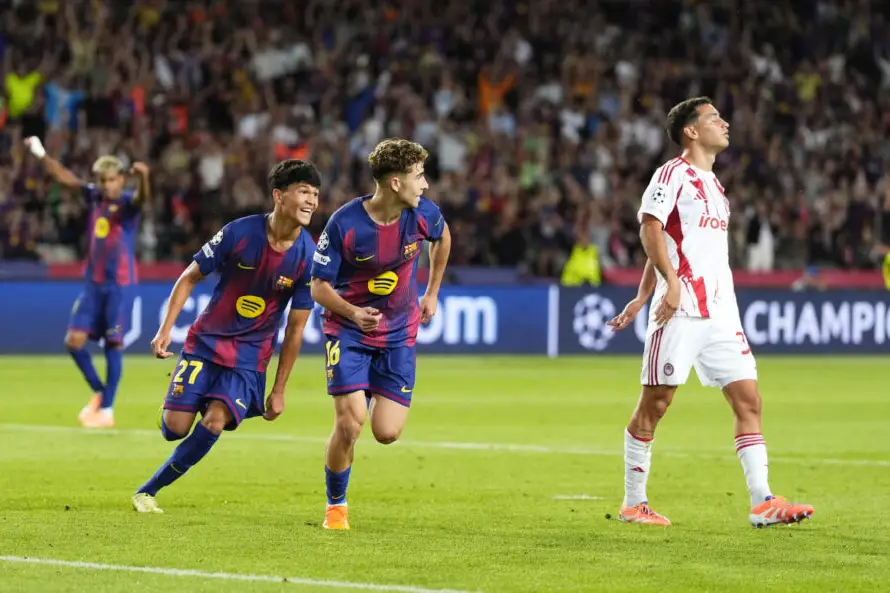 Fermín López anota triplete y lidera goleada del Barça al Olympiacos