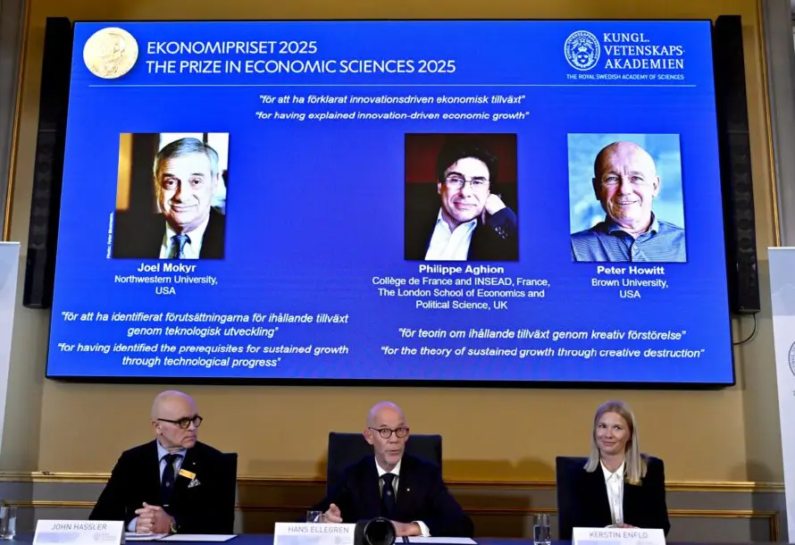 Nobel de Economía premia estudios sobre innovación y crecimiento