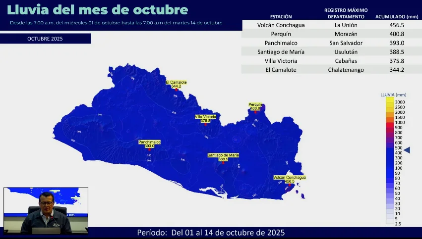 En 14 días de octubre ya cayó el 81 % de la lluvia esperada