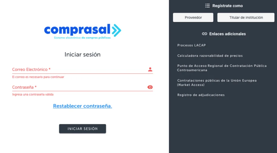 AC señala publicación incompleta de contrataciones adjudicadas por el Estado en Comprasal