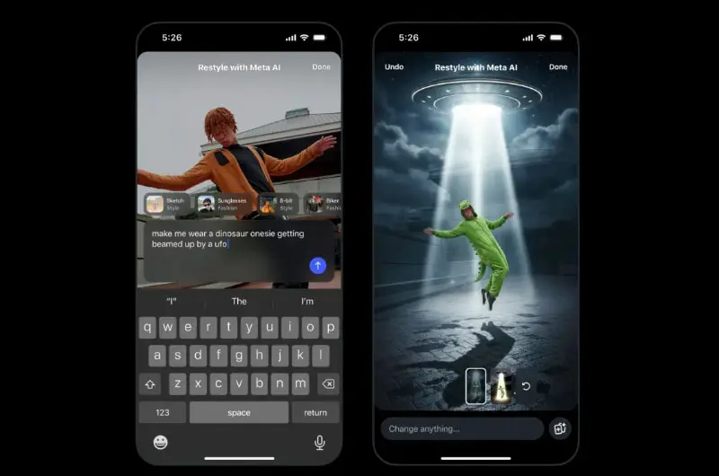Meta permite editar historias de Instagram con inteligencia artificial