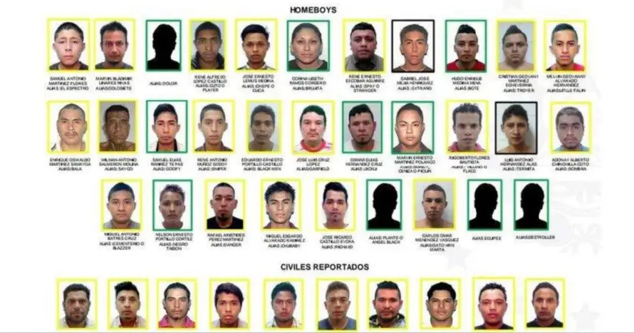 Imponen penas de hasta 384 años de cárcel para pandilleros del Barrio 18 por delitos de homicidio, robo y agrupaciones ilícitas