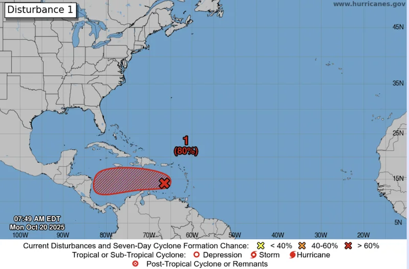 La tormenta tropical Melissa podría formarse esta semana en el Caribe