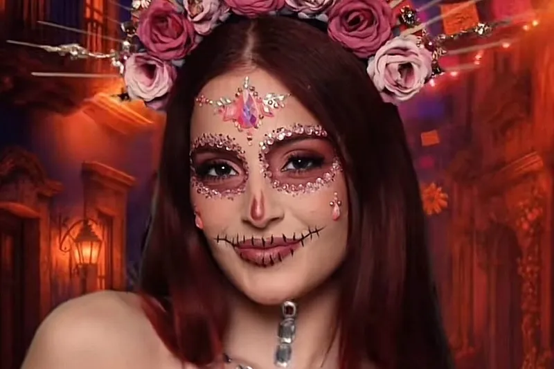 Nicolle Figueroa causa controversia al aparecer como Catrina en TikTok