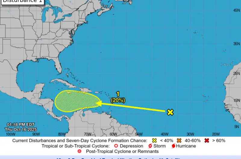 Mantienen vigilancia sobre onda tropical en el Atlántico con desplazamiento al mar Caribe