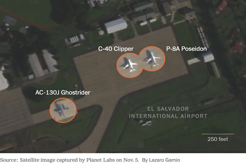 Aviones militares de EE.UU. estarían operando desde el aeropuerto de El Salvador: The New York Times