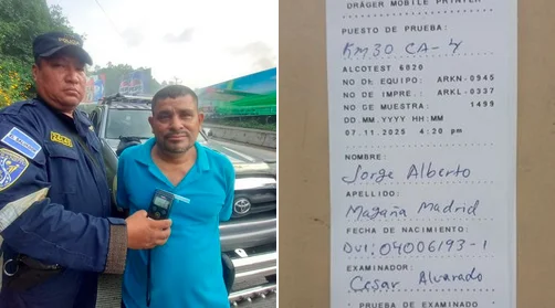 Conducía con 364 grados de alcohol cerca de la curva El Papaturro según la Policía