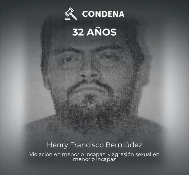 Condenan a 32 años de cárcel a hombre por agresión sexual y violación en contra de menor