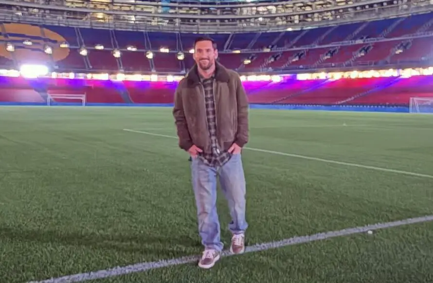 Leo Messi visita el Spotify Camp Nou: "Ojalá algún día pueda volver"