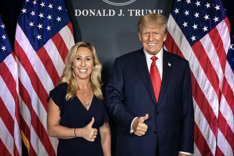 Trump rompe con congresista Greene y la llama "lunática" por exigir divulgar archivos de Epstein