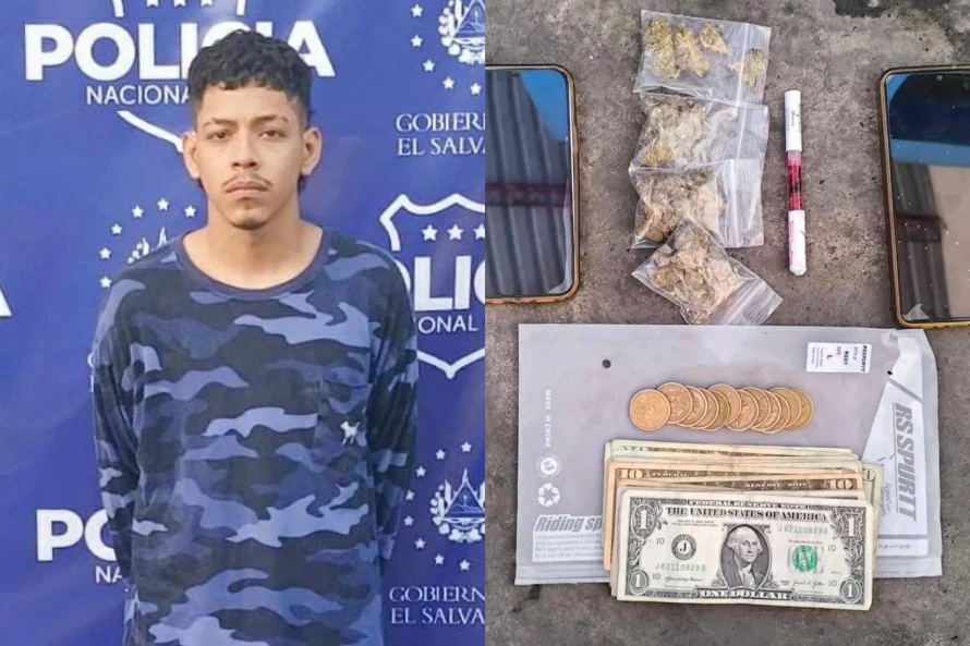 Detienen a hombre en Apopa con cuatro porciones de marihuana