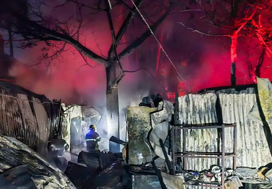 Al menos 50 puestos fueron consumidos en incendio del mercado provisional de Santa Ana