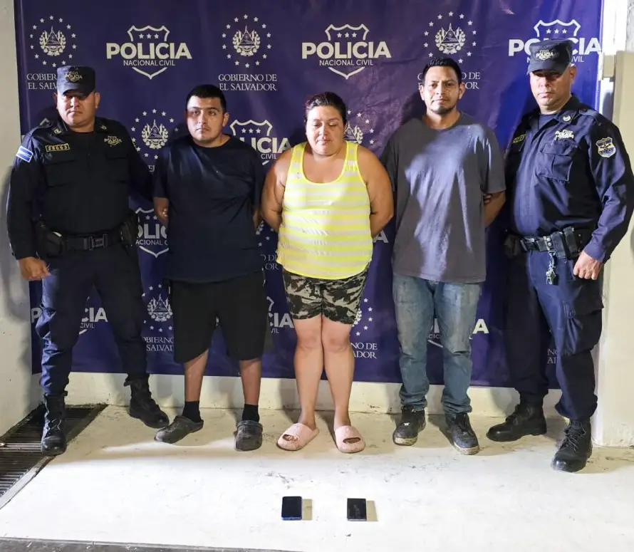 Arrestan a tres presuntos pandilleros de la MS-13 en Santa Tecla