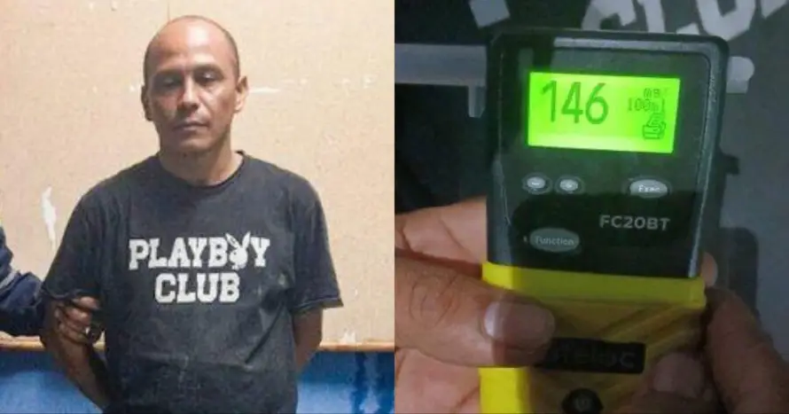 Un conductor fue arrestado con 146 grados de alcohol tras provocar accidente vial en Santa Ana