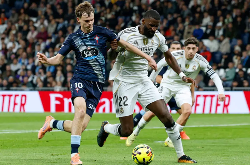 Real Madrid cae 0-2 ante el Celta y deja escapar al Barça en el liderato
