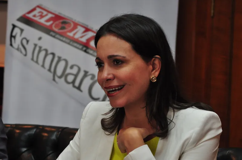 “Nos esperan días muy duros", dijo María Corina Machado en una visita a Diario El Mundo en 2013