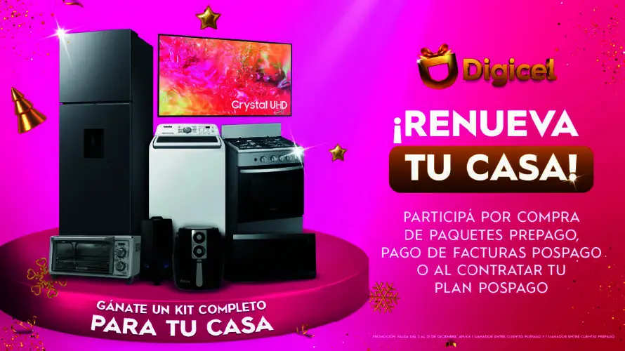 Digicel lanza "DigiPremios" y sorteará dos kits de electrodomésticos para "renovar el hogar"