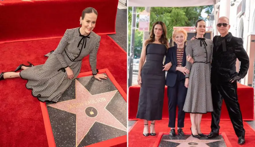 Sarah Paulson recibe su estrella en el Paseo de la Fama de Hollywood