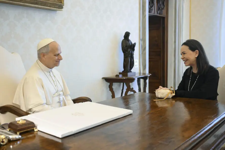 María Corina Machado pidió al papa interceder por los presos y la transición en Venezuela