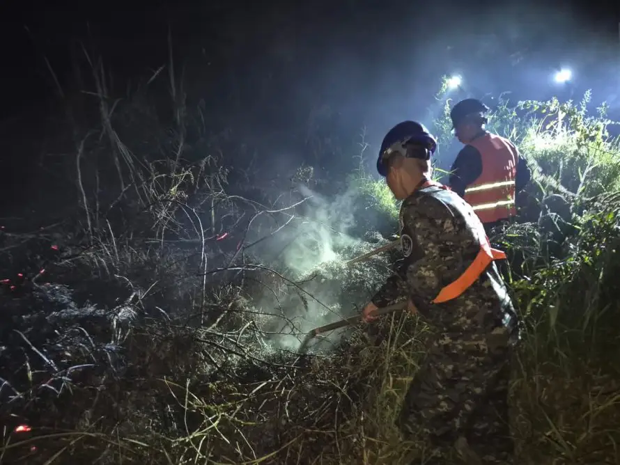 Bomberos sofocan incendios forestales y en maleza seca en La Unión y La Libertad