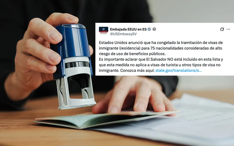 El Salvador no está incluido en la congelación de trámites de visas, aclara la Embajada de EE. UU.