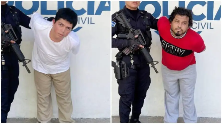 PNC arresta dos pandilleros deportados desde EE.UU acusados de organizaciones terroristas y agrupaciones ilícitas