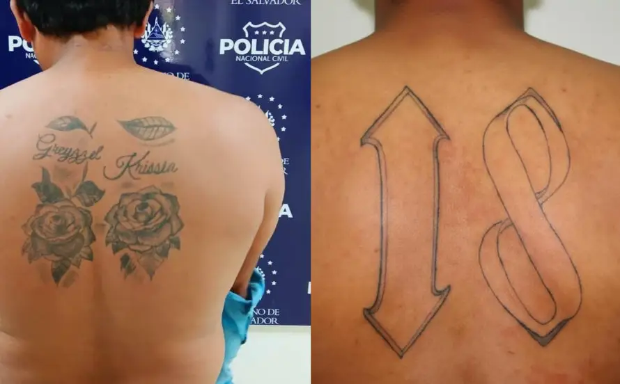 Capturan a supuesto pandillero de la 18R, intentó ocultar su vínculo con tatuajes artísticos según la PNC