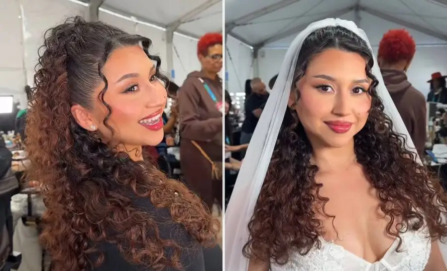 La novia salvadoreña que se casó en el Super Bowl comparte su estilismo